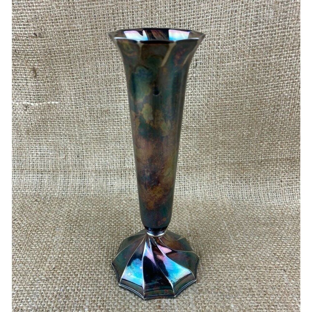 Kirk Stieff Keswick 7" Silverplate Bud Flower Vase